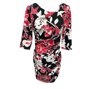 White House Black Market Long Sleeve Floral Ruched Sheath Dress 4